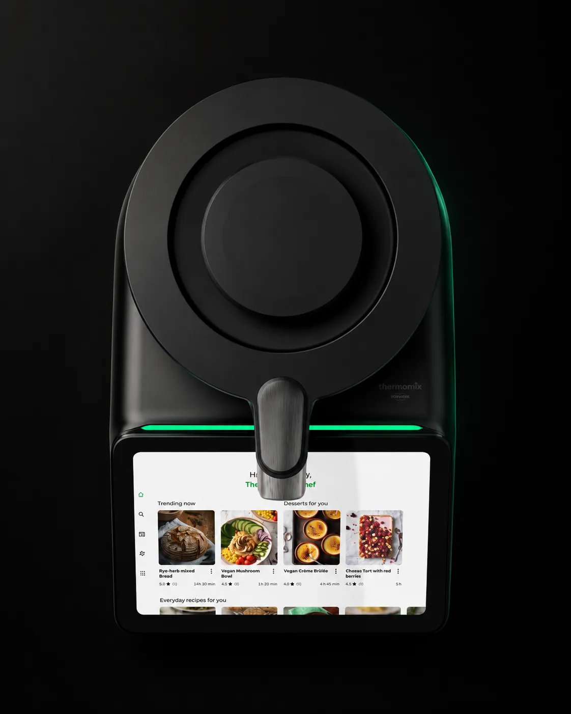 Thermomix® TM7 vista superior — tela Cookidoo